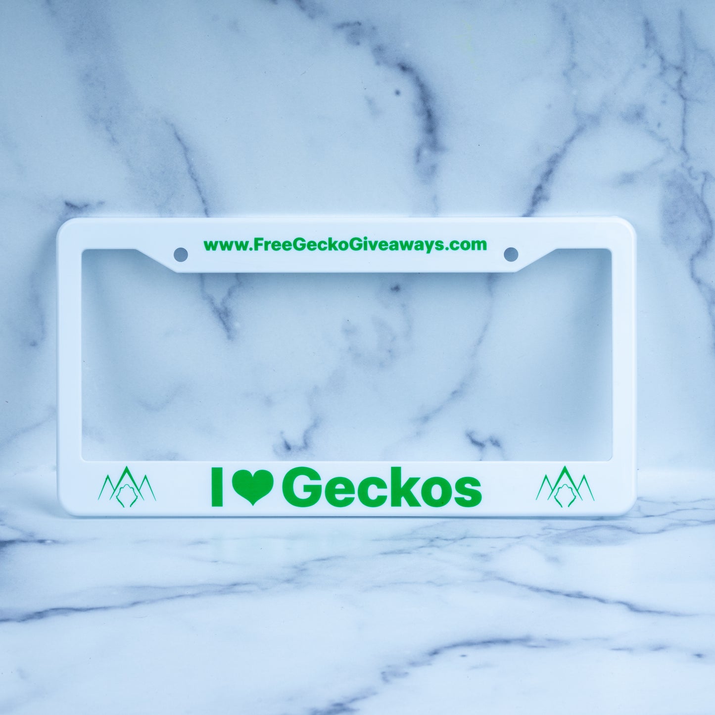 I ♥ Geckos License Plate Holder