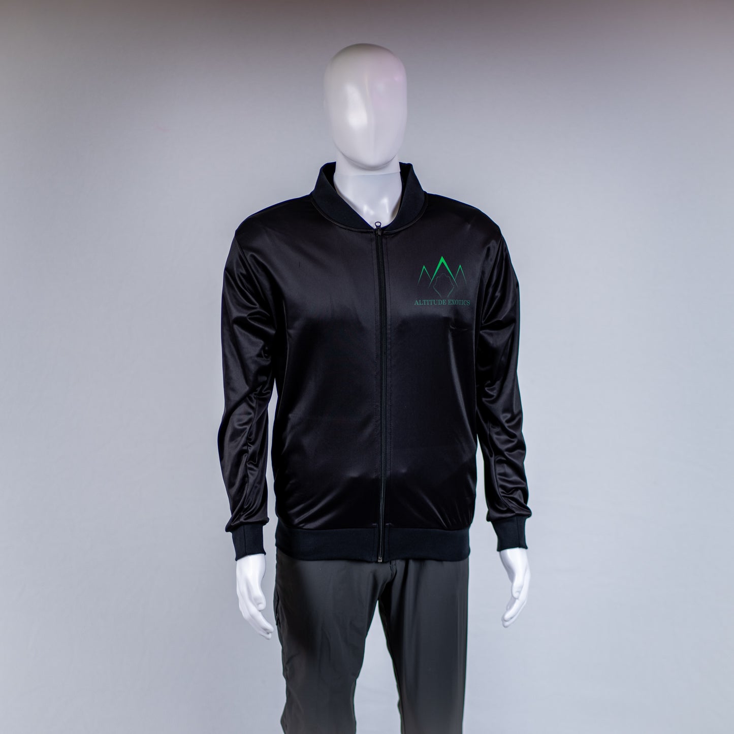 Altitude Exotics All-Over Logo Print Lightweight Bomber Jacket